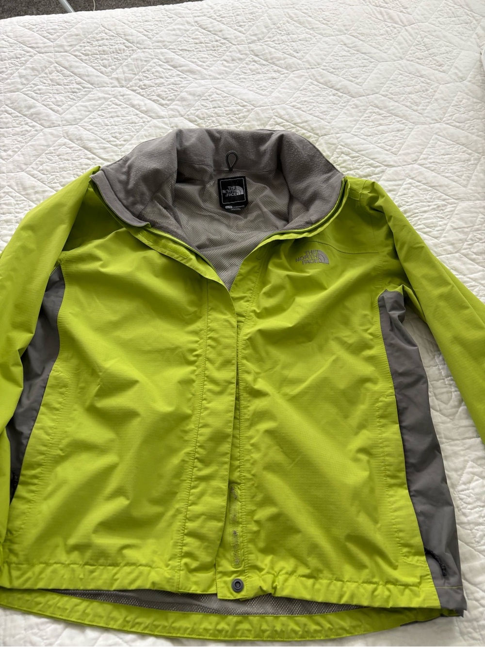 The North Face Women's Lime Green and Gray Avalanche